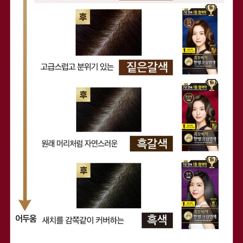 [LG] ReEn K-Beauty Heukmobichaek Oriental Крем-краска для волос / Наборы красителей для волос Treatment X 3 (6 цветов)