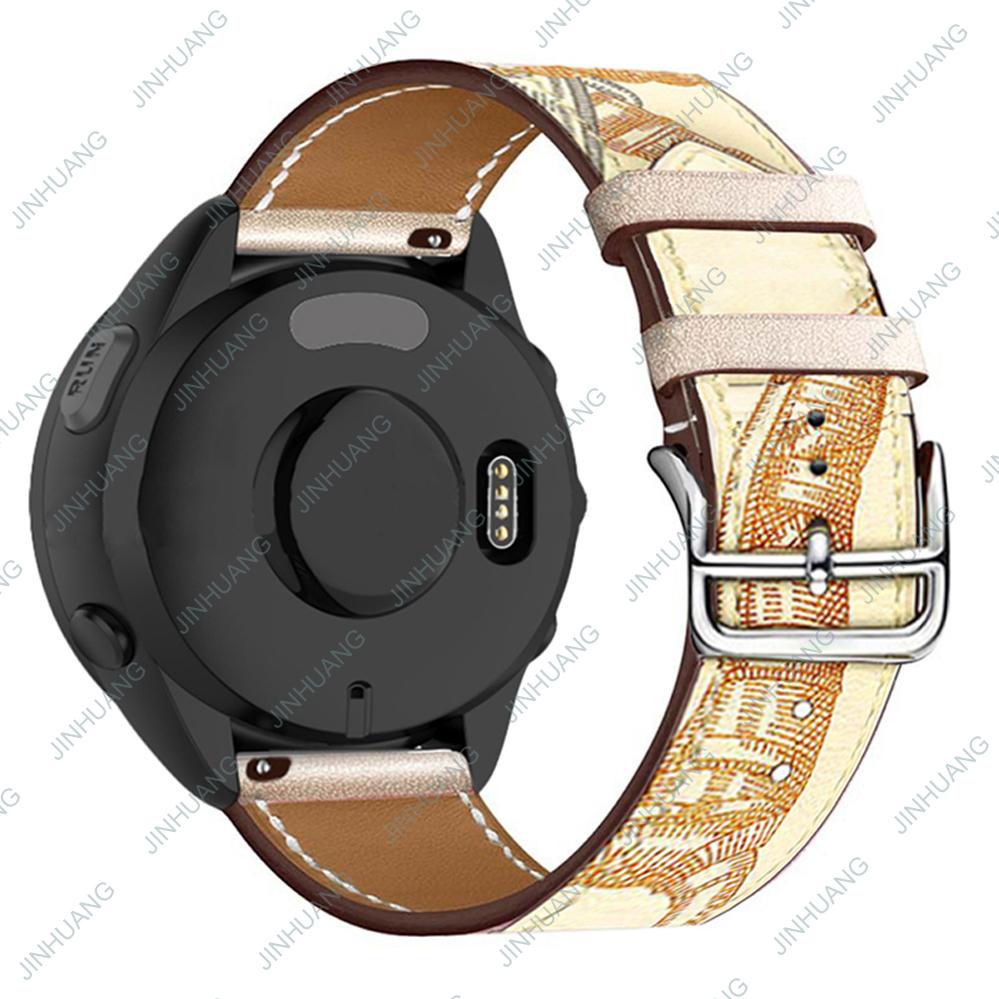 Кожаный ремешок для GARMIN venu 3 2 SQ2 2plus, роскошный ремешок для часов для active 6 5 vivoactive 4 3 vivomove 3, браслет с рисунками