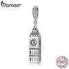 BAMOER New Collection 925 Sterling Silver British Big Ben Building Pendant Charm Fit Charm Bracelets