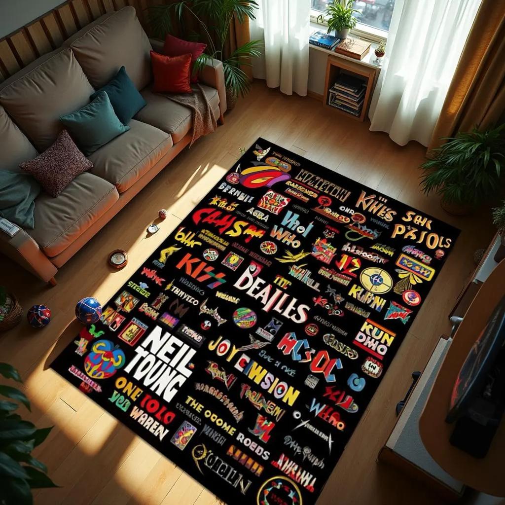 Винтажный фильм ужасов VHS Принт Ковер Ретро Ковер для Гостиной Спальни Мужской Пещеры Игровой Комнаты Напольный Коврик Противоскользящий Декор