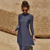 New S-XL Women Muslim Swimwear Slim Long Sleeve Islamic Swimsuit Summer Arab Beach Bikini Modest Full Cover Swimwear Swimming Burkini