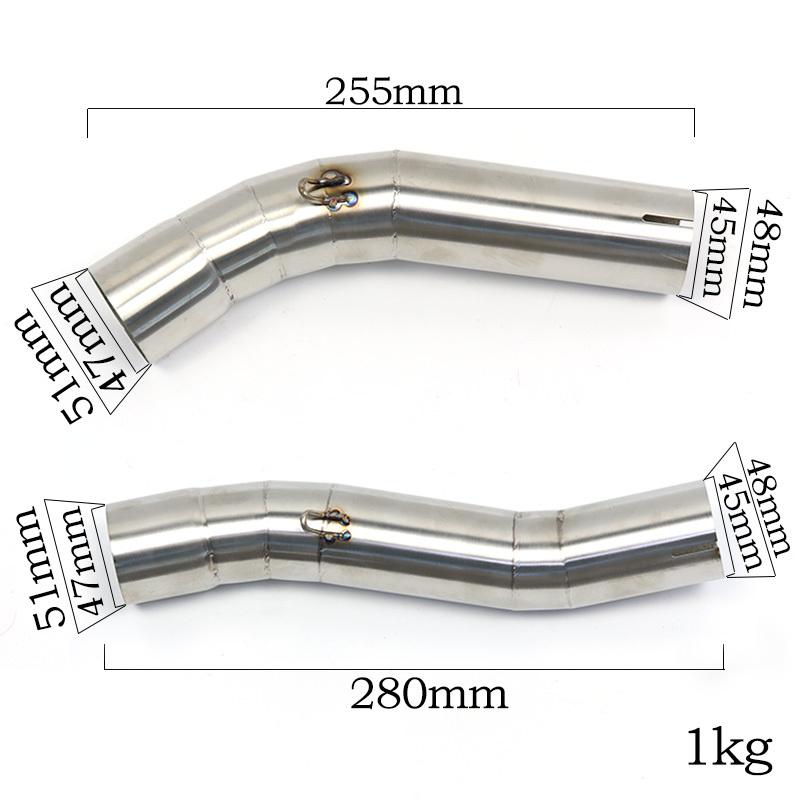 R1 Motorcycle Exhaust Muffle Link Middle Pipe For Yamaha YZF-R1 R1 2004-2006 2007 2008 2009 2010 2011 2012 2013 2014 YA015