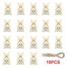 18PCS Easter Bunny Candy Gift Bags | Reusable Burlap Rabbit Bags with Twine, Perfect for Easter, Birthday