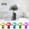 Party Mushroom Disco Ball Glitter Mirror Disco Ball Decoration Retro Reflective Disco Tiles Mushroom Home Bars Parties Weddings Nightclubs Ornament