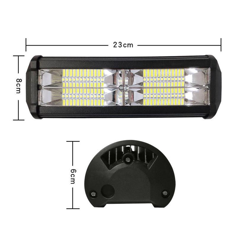 144W LED Light Bar For Truck Off Road Vehicle Roof Bumper Fog Lights Wide Angle Headlight Modification