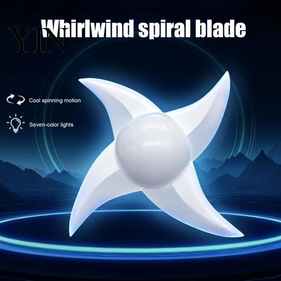 Luminous Shuriken Toy 1/2Pcs LED Light-Up Rotating Toy, Ninja Star Spinner with RGB Colorful Lights Lighting, Glowing 4-Blade Weapon Cosplay Prop for