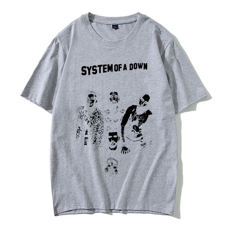 Альтернативная Метал-Рок Группа System of A Down Графическая Футболка Унисекс Женская Одежда Повседневная Винтажная Укороченная Футболка с Коротким Рукавом