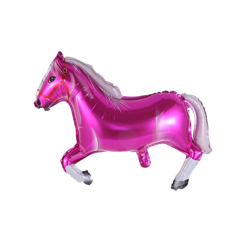Принадлежности для детского праздника, дня рождения, надувные игрушки, воздушный шар в виде лошади, алюминиевый шар в форме лошади