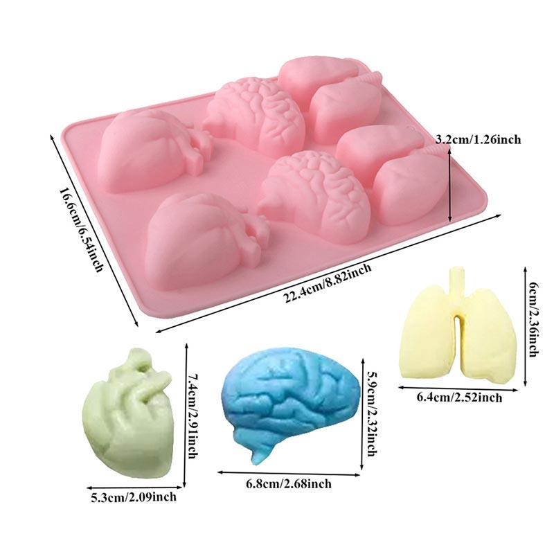 Силиконовая форма для выпечки Хэллоуин Тыква Череп Летучая мышь Шоколад - Один большой Паук, Светло-фиолетовый, Разные стили, Кухонный инструмент для выпечки