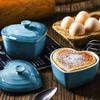 French Baking Bowl with Lid Ceramic Peach Heart Creative Steamed Egg Household Love Small Custard Bowls Tableware