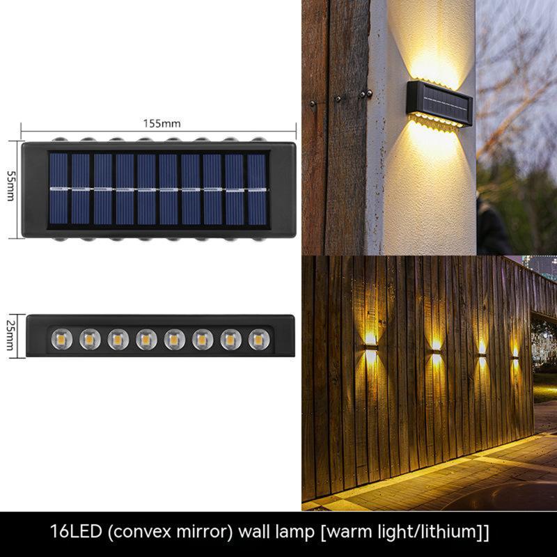Наружный солнечный настенный светильник IP65 водонепроницаемый вверх вниз уличные фонари для украшения балкона на улице в саду