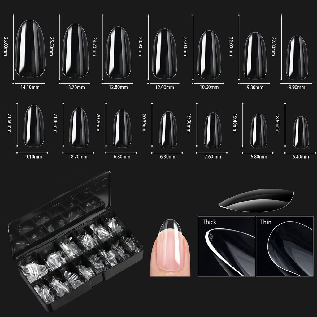 Мягкие гелевые накладные ногти Natural Sculpted Ballet Coffin Almond Fake Nails Full Cover Premium Press On Nails Nail Supplies