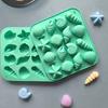Conch 3D Shell Mold 16 Cavity Ice Cube Tray Ocean Themed Cake Decor Mold  Household