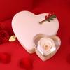 Шкатулка для украшений в форме сердца со стрелками, сохраненными розами, мягкие кольца-подкладки
