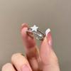 Y2K аксессуары звездные циркониевые кольца для женщин и девочек двухслойное открытое кольцо эстетические украшения подарки на вечеринку