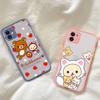 Чехол для телефона Rilakkuma для iPhone X XR XS 7 8 Plus 11 12 13 pro MAX 13mini, полупрозрачный матовый чехол