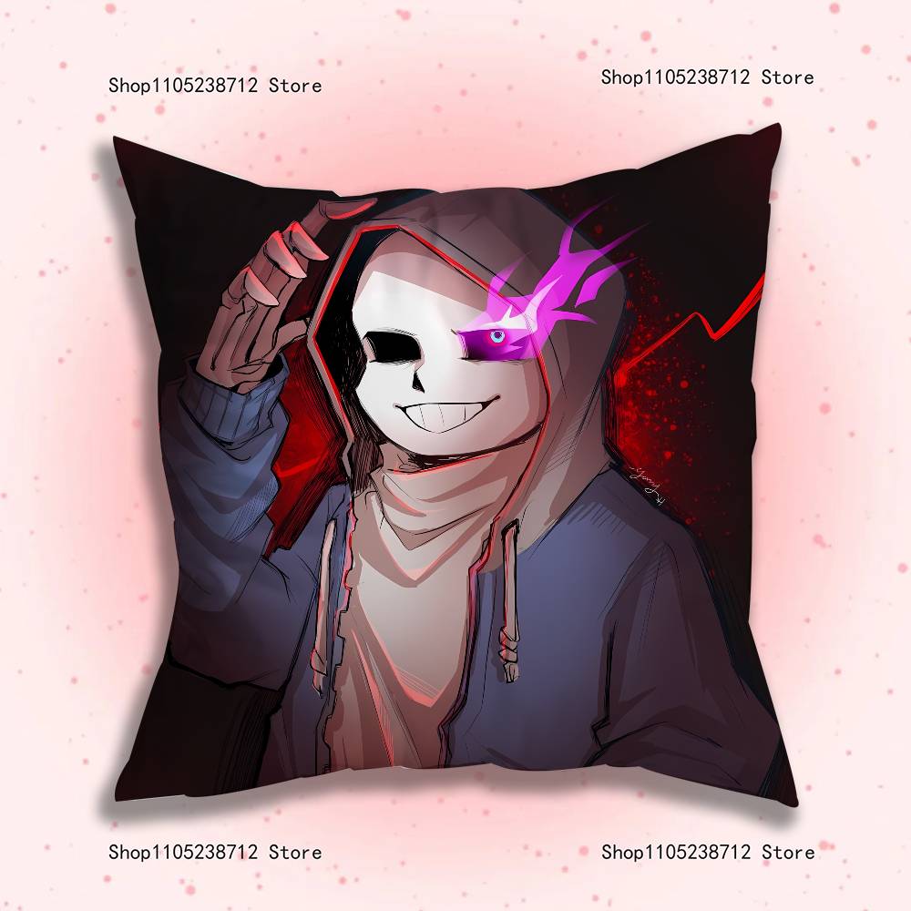 Game U-Undertale S-Sans Pillow Case Cute Cartoon Anime Peripheralsbedroom Sofa Decorative Cushion Cover Soft Cushion Cover