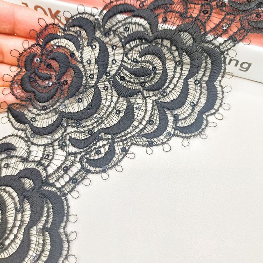 1 ярд Белый Черный Цветочный Кружевной Тканевый Декор Ручной Работы DIY Аксессуары для Одежды 10 см Шириной