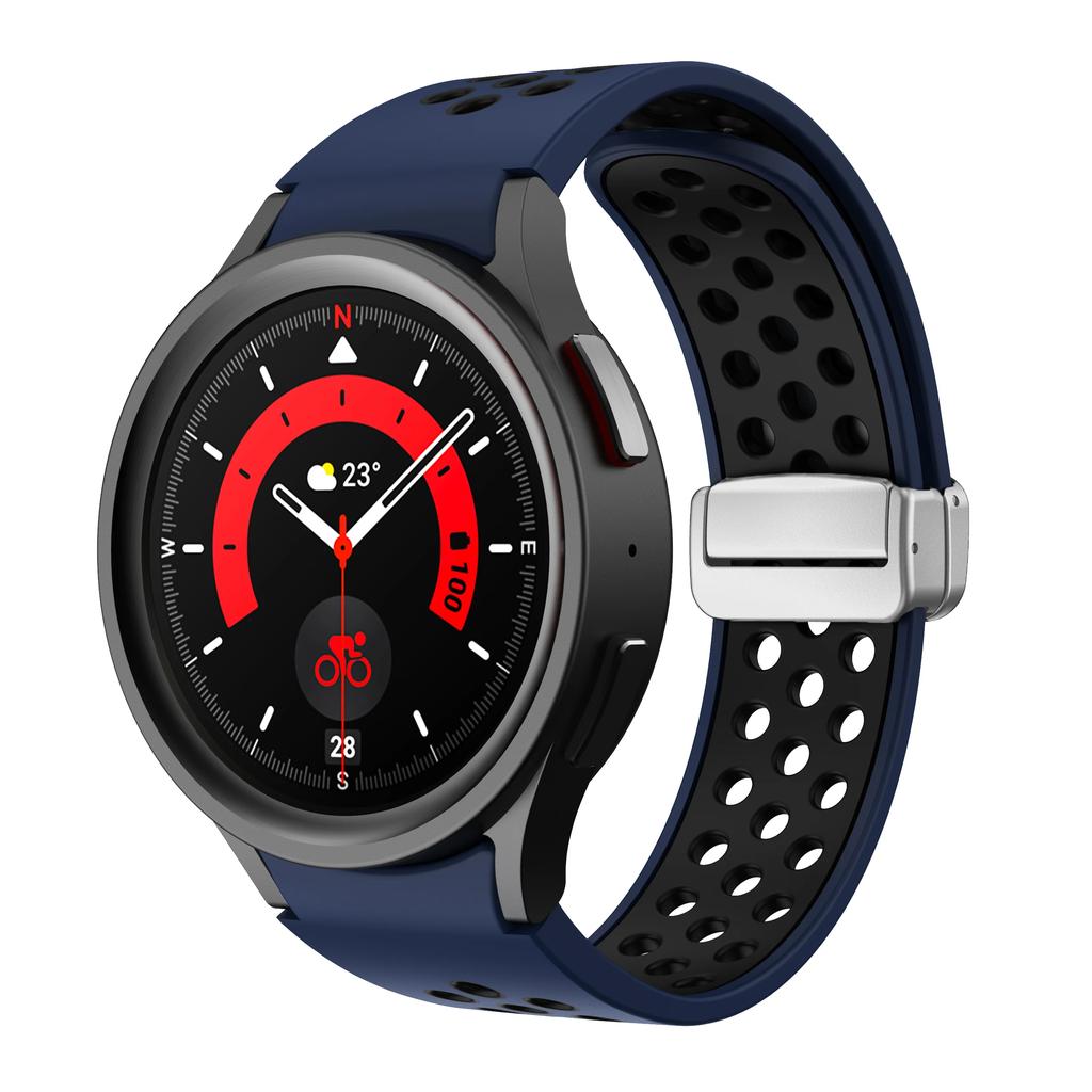 Магнитный силиконовый ремешок для Samsung Galaxy Watch 6 Classic 43 47мм 4 42 46мм 5 Pro 45мм Ремешок-петля без зазоров для 4/5/6 40 44мм