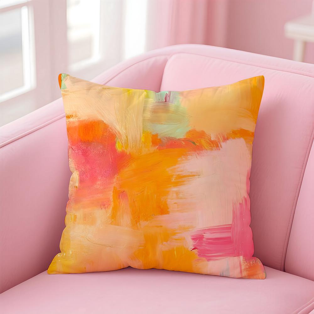 Pure color blending Cushion Cover Comfortable Reversible Pillow Cover Ideal for Car Sofa Bedroom  Beyond