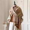 Winter Cashmere Scarf for Women Luxury Warm Shawl Leopard Print Windproof Cape Pashmina Handerchief Designer Female Scarf