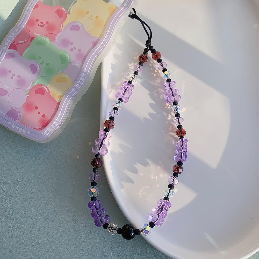 Phone Charm 32cm+5cm Bear Phone Lanyard Phone Bracelet Aesthetic Wrist Strap