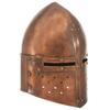 VidaXL Antique Medieval Knight Helmet for LARP Copper Steel