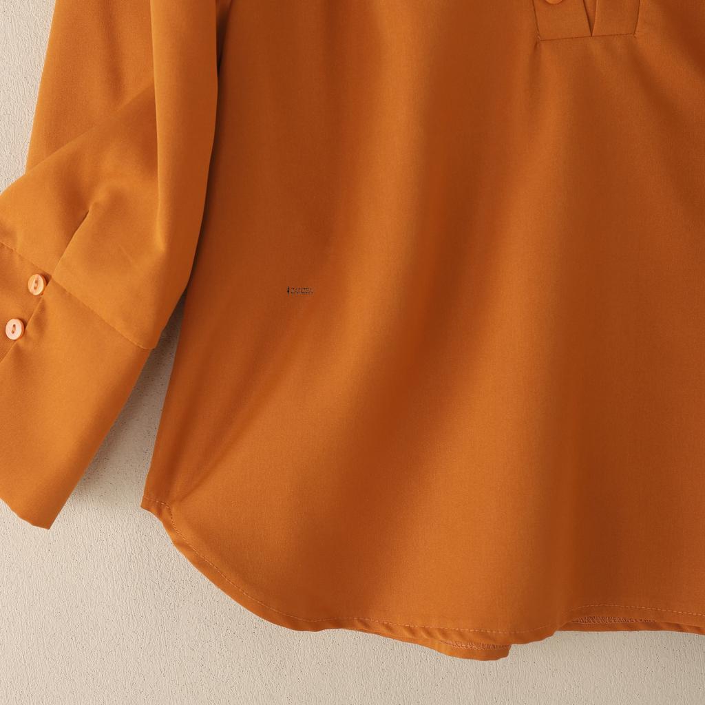 ZANZEA Женская блузка с отложным воротником, однотонная, повседневная, с рукавом 3/4