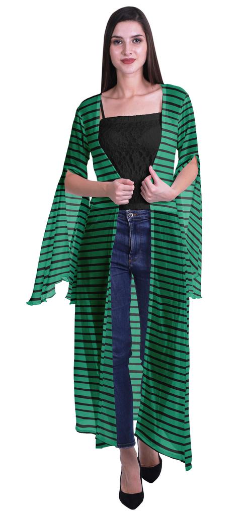 Moomaya Пляжная накидка с открытым передом из принтованного жоржета и разрезами на рукавах