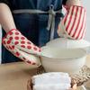 Protective Kitchen Oven Gloves with Dots Charm, Heat and Slip Resistant Oven Mitts for Cooking and Bakings