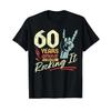 60th Birthday Funny Rocknroll 60 Years T Shirt Vintage Washed Streetwear Fashion Stretched Casual Homme Unisex Comfortable