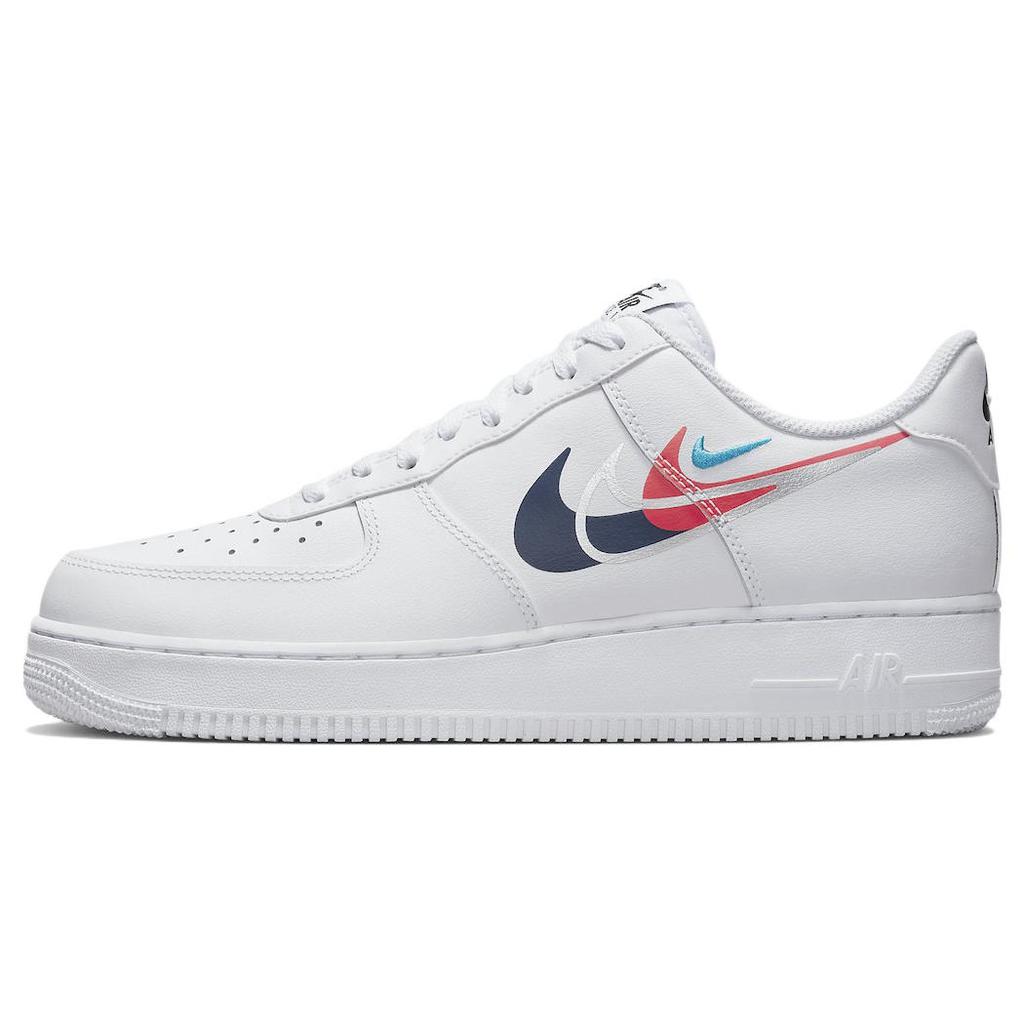 Новые Nike Air Force 1 Low '07 Quadruple Swoosh Белые Темно-синие Малиновые FJ4226-100
