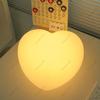 Heart-shaped Lamp Ambient Desk Light Tricolored/RGB Dimmable USB Rechargeable LED Color-changing Night Light for Home Decoration