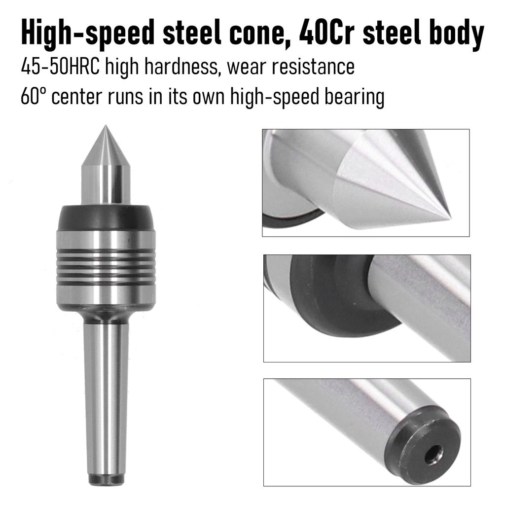 Morse Taper Center Revolving Lathe Drive Lathe Machine Tool Accessories MT2 -Slot