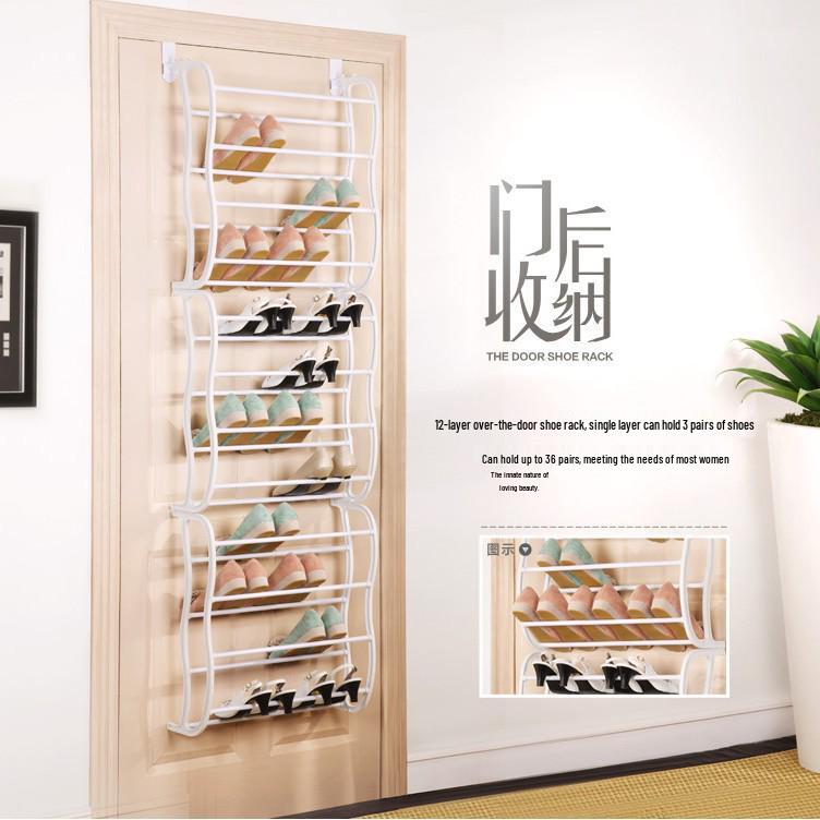 Jiayouxin Multi-layer No-Install Door Shoe Rack Dustproof Storage