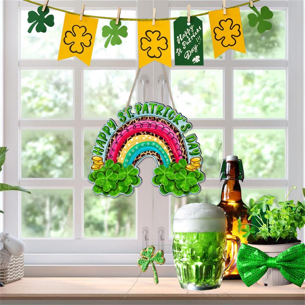 Деревянная удача, креативный подвесной реквизит, декор для Дня Святого Патрика, вечеринки, фестиваля, домашний декор