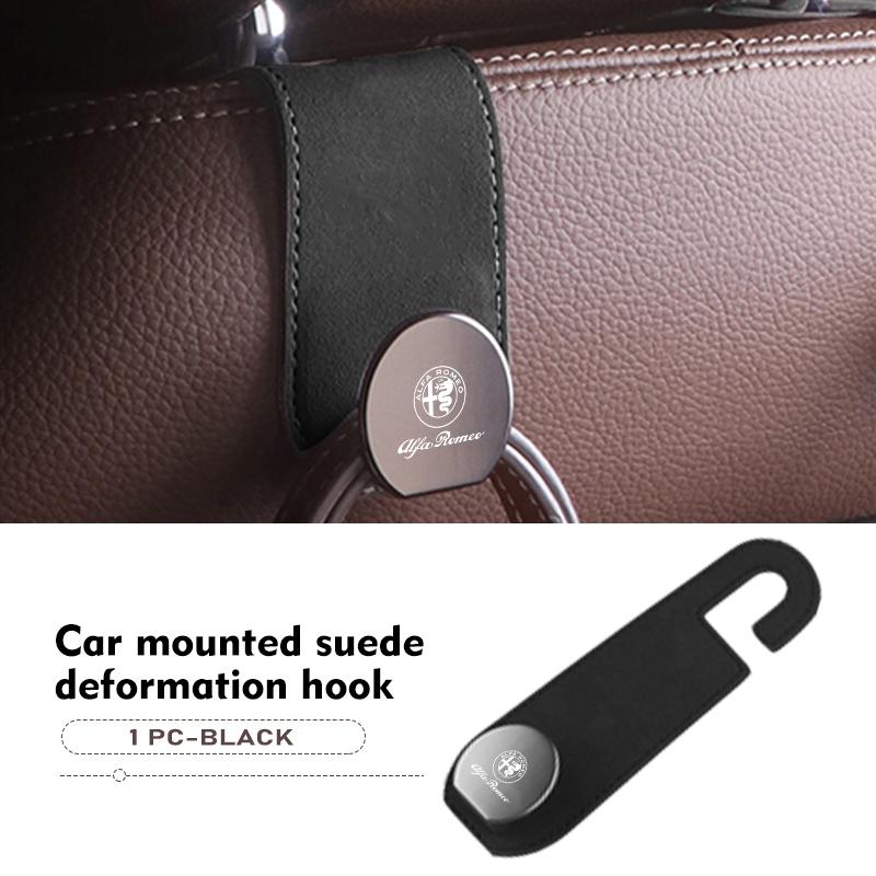 WTOM1 Car Seat Headrest Hook Wallet Storage Holder Auto Accessories For Alfa Romeo GT Stelvio F1 Brera Volante Tonale Gloria Disco