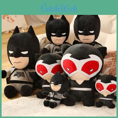 Плюшевая игрушка DC Бэтмен Мягкая набивная кукла Подарок для детей и фанатов Черный Красный Аниме Фабрика