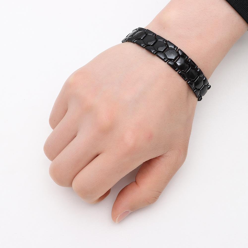 Care Stainless Steel Treatment Magnetic Therapy Bracelet Detachable Bangle Hematite Energy Healing