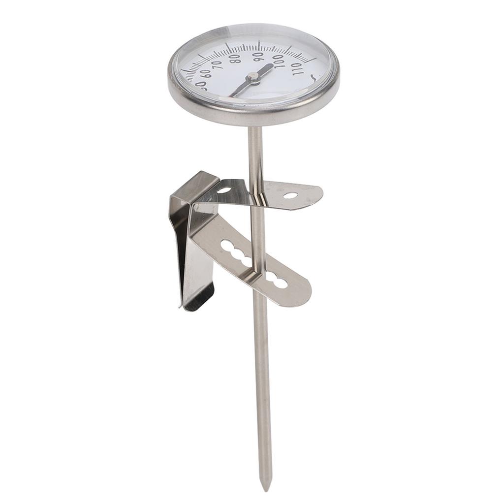 Milk Thermometer 4.6cm Dial 12.5cm Probe High Accuracy Fast Reading Pot Thermometer with Bracket