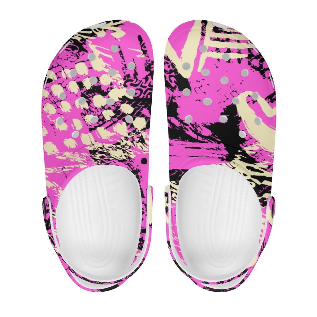 Printed EVA Clogs Women Men Breathable Lightweight Slip On Garden Shoes Beach Pool Bathroom Home Daily Wear Beach Travel Wear