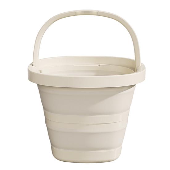 Folding Bucket with Handle Large Capacity Strong Load-bearing Outdoor Fishing Bucket Portable Compact Collapsible Bucket
