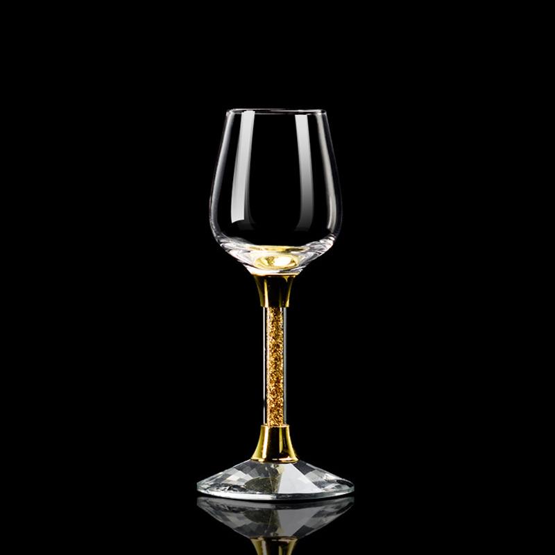 5-65 мл креативный золотой фольгированный бокал без свинца хрустальный стеклянный бокал водка спиртные напитки вино набор подарочный роскошные золотые маленькие бокалы для вина