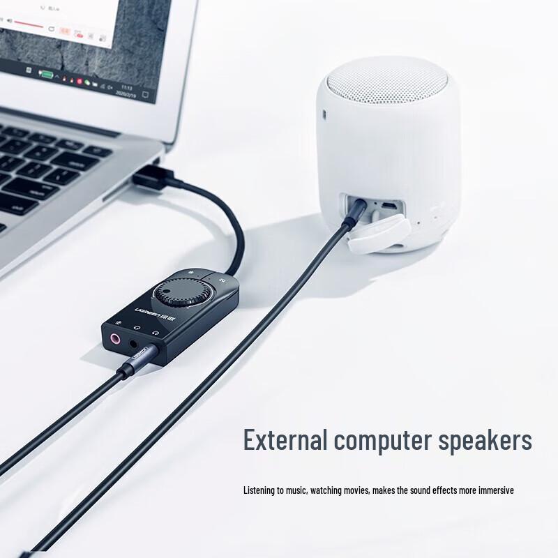 Ugreen Внешняя USB звуковая карта Аудиоадаптер