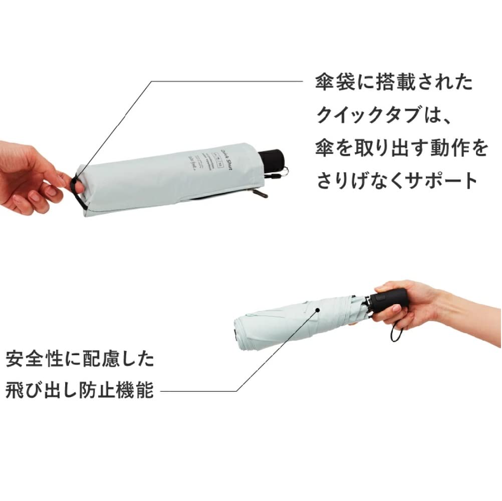 Waterfront Folding Umbrella Rain Umbrella LESS IS MORE Quick Shut Automatic Black 55cm Automatic Easy To Fold Shape Memory Unisex Open/Close