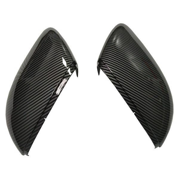 Volkswagen High-End Model Carbon Fiber Texture Plastic Rearview Mirror Cover.