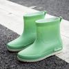 Women's Mid-Tube Lightweight Waterproof Rain Boots - European & American Fashion