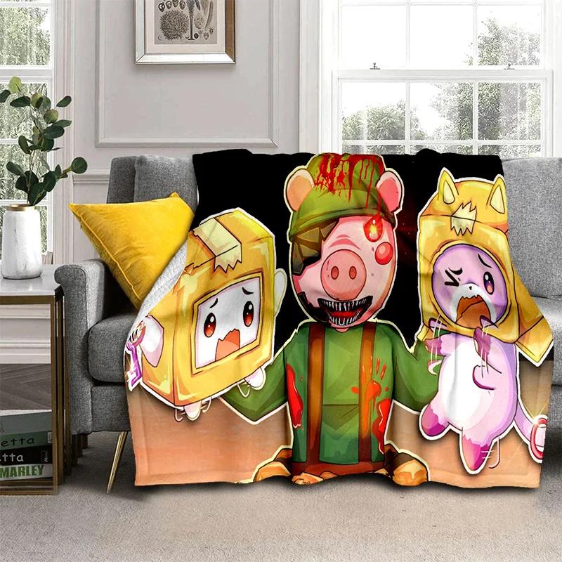 Одеяло Happy Foxy Boxy и Rocky Lankybox, мягкое одеяло для дома, спальни, кровати, дивана, пикника, путешествия, офиса, одеяло, детское одеяло