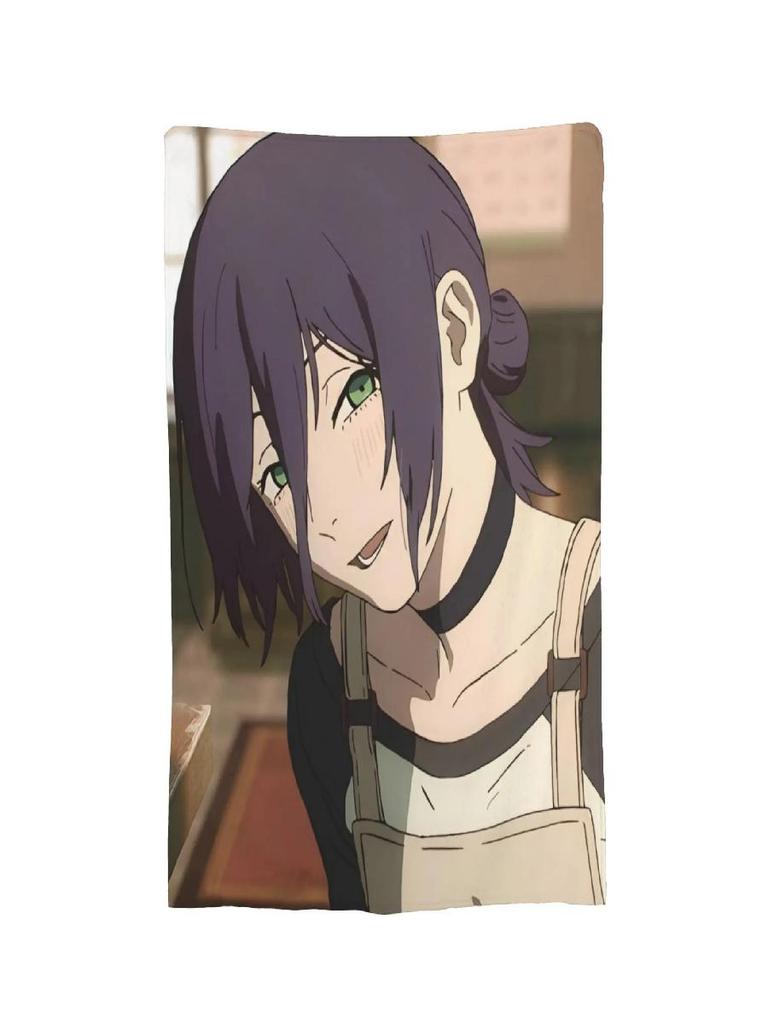 ChainsawsMan Reze Fleece Blanket  Soft Warm Anime Movie Throw Blanket for Home Living Room Dorm Gift