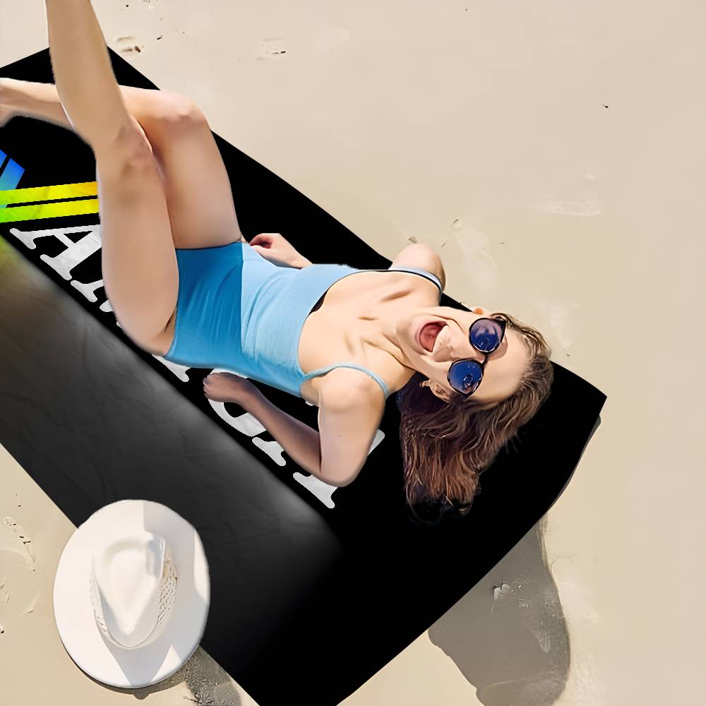 Amiga Logo Fashion Microfiber Blanket Quick Drying Beach Towels Oversized Printing Super Absorbent Pool Towel Blanket